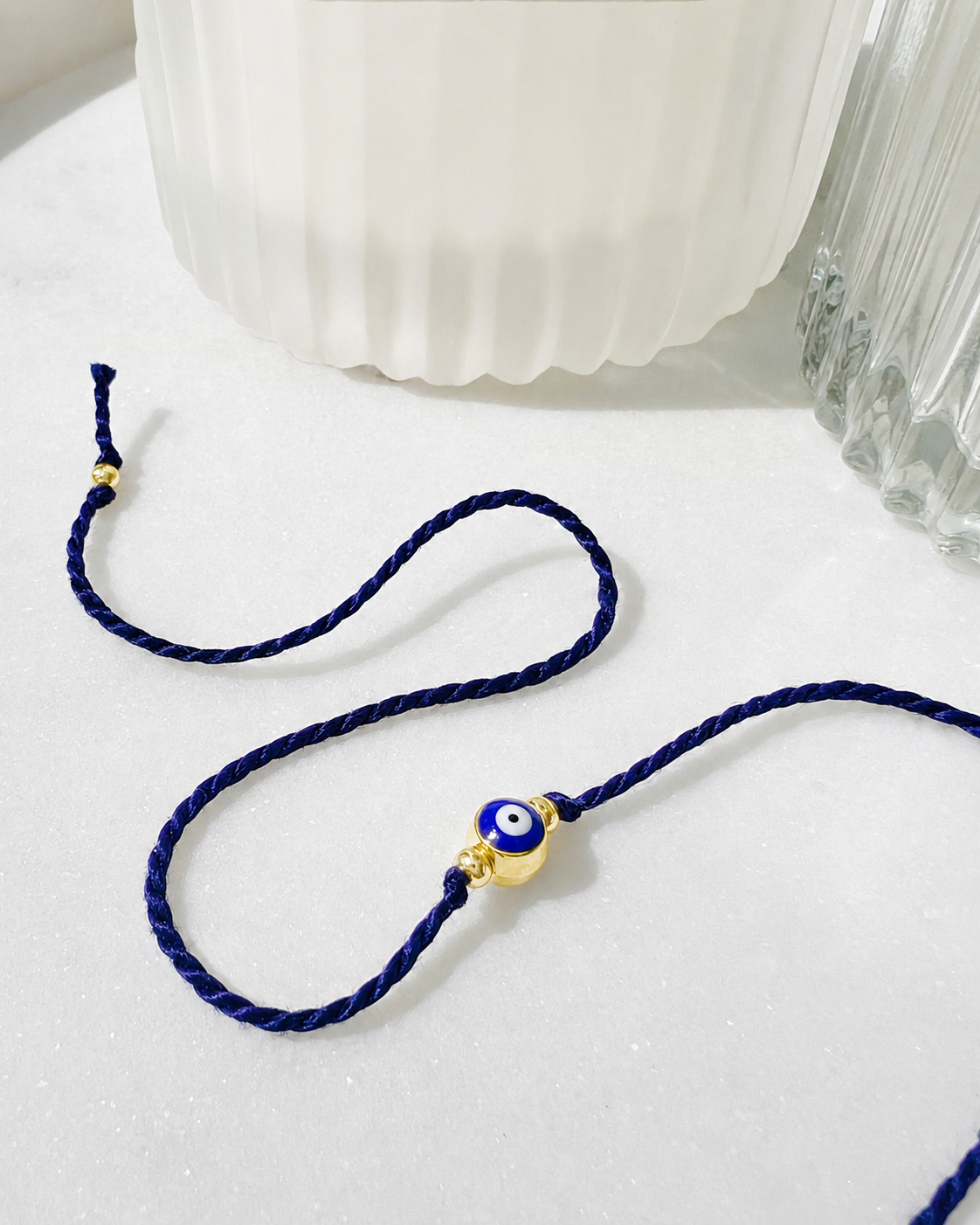 Mini Navy and White Evil Eye Rakhri 🧿