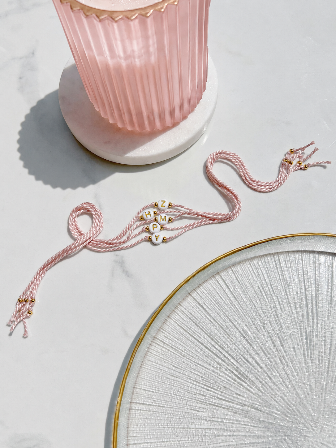 Personalised Initial Round Bead Rakhri 🔤
