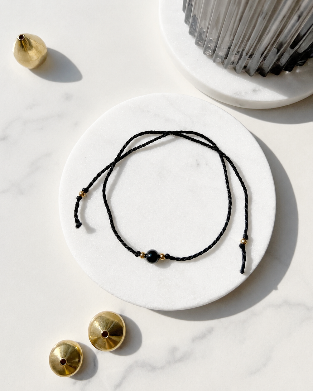 Natural Black Onyx Handmade Rakhi