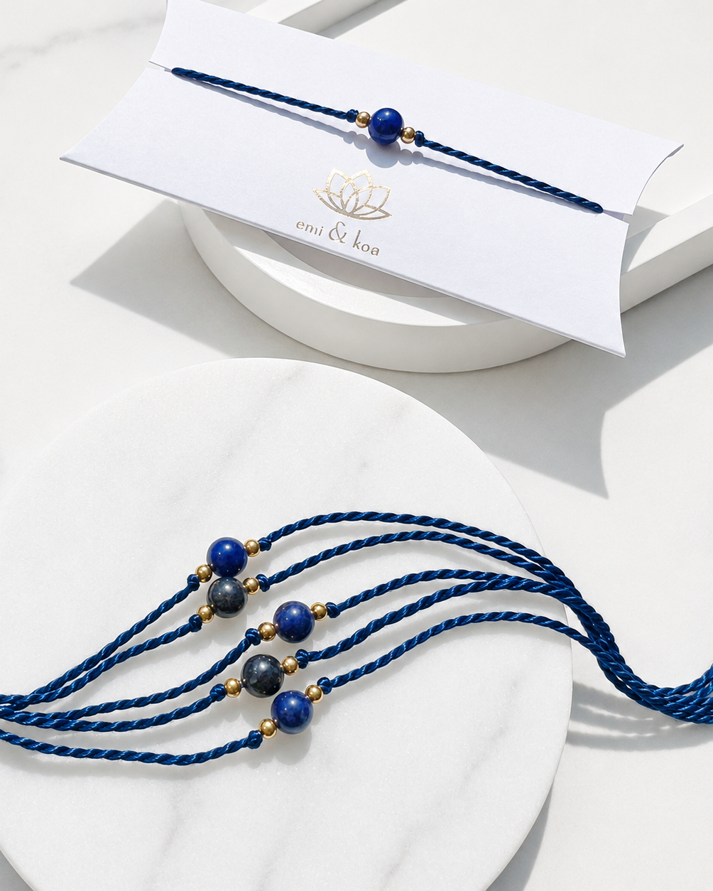 Natural Sodalite Handmade Rakhi