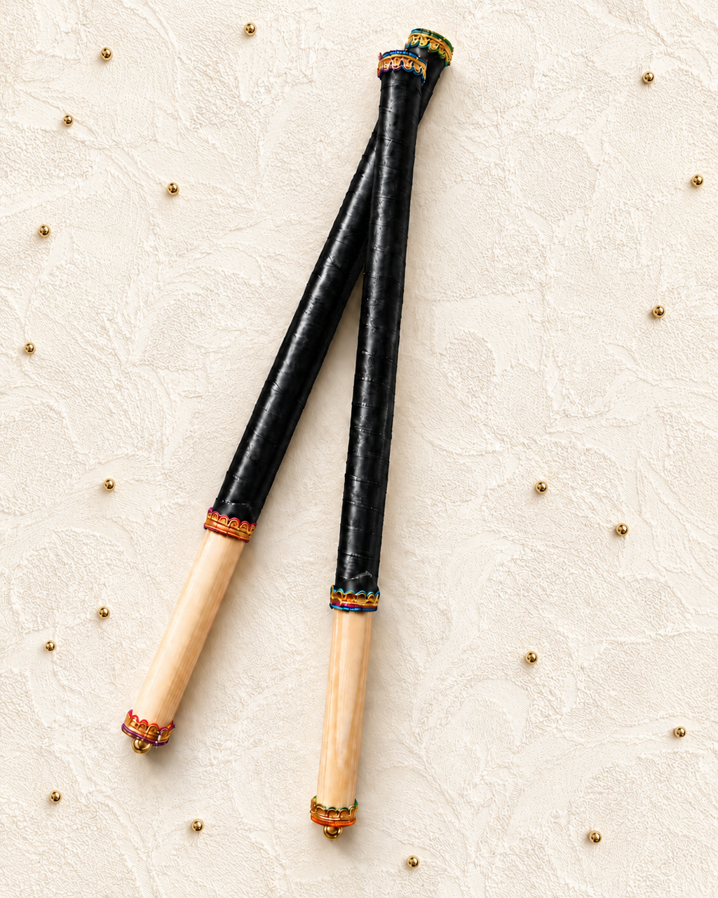 Adult's Personalised Dandiya Sticks - Black