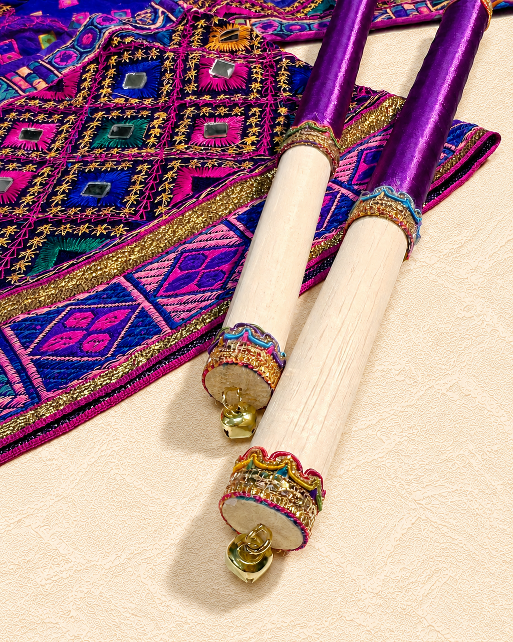 Children's Personalised Dandiya Sticks - Purple 