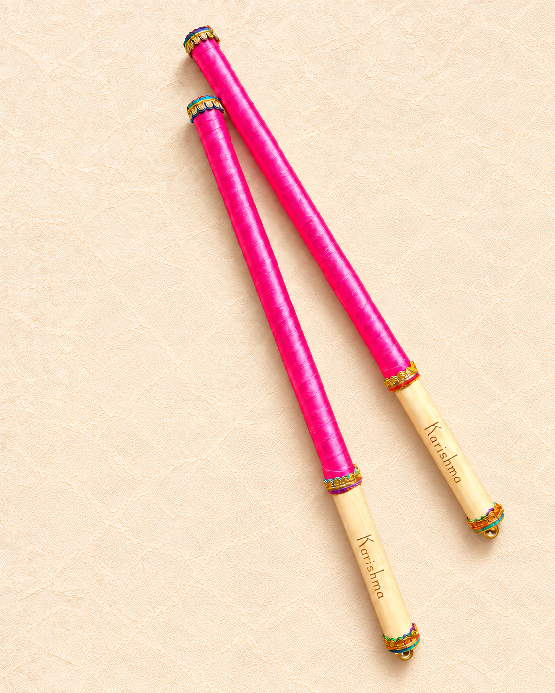 Adult's Personalised Dandiya Sticks - Fuchsia Pink
