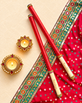 Adult's Personalised Dandiya Sticks - Red