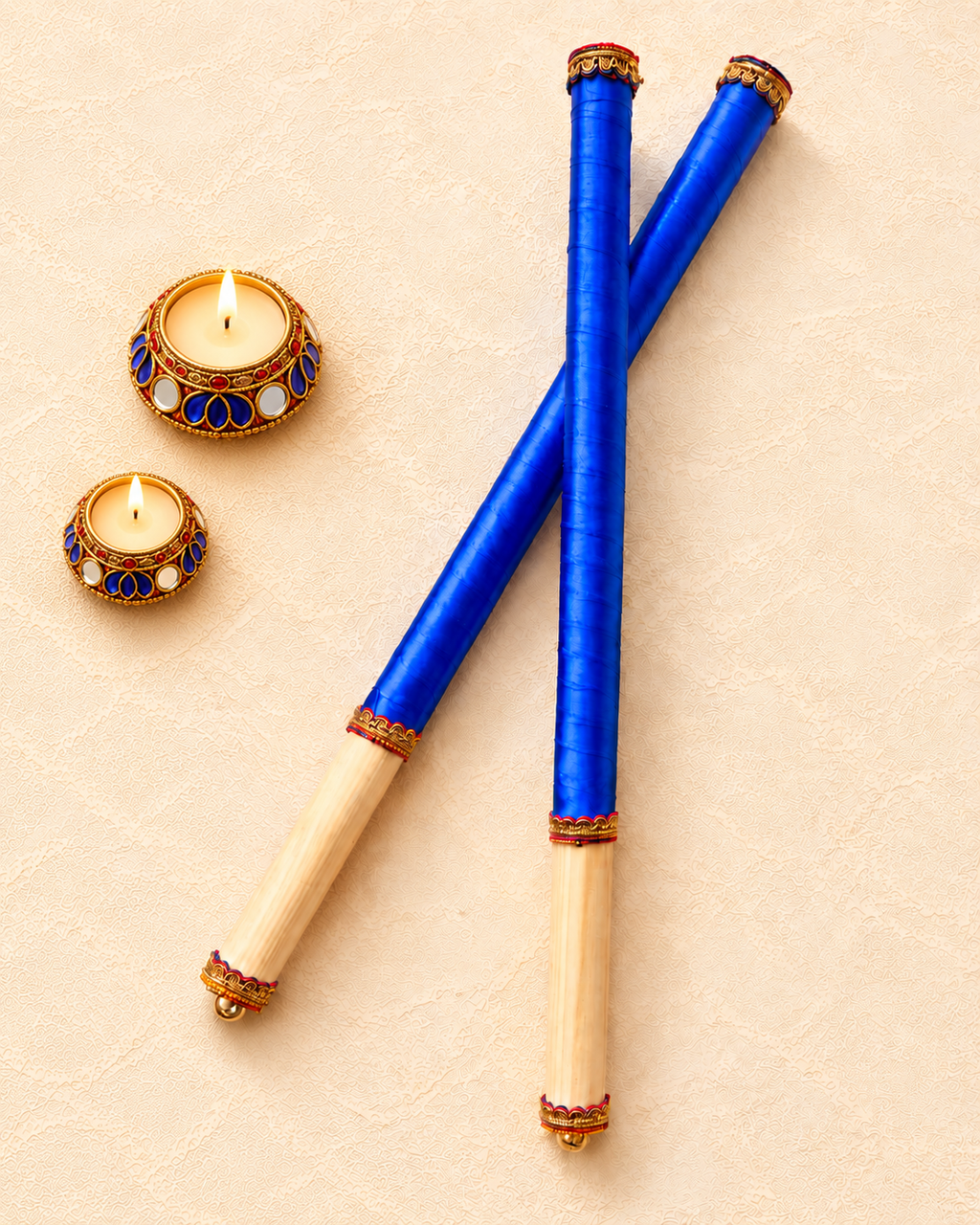 Adult's Personalised Dandiya Sticks - Royal Blue