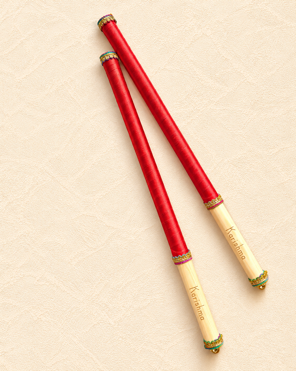 Adult's Personalised Dandiya Sticks - Red