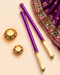 Adult's Personalised Dandiya Sticks - Purple 