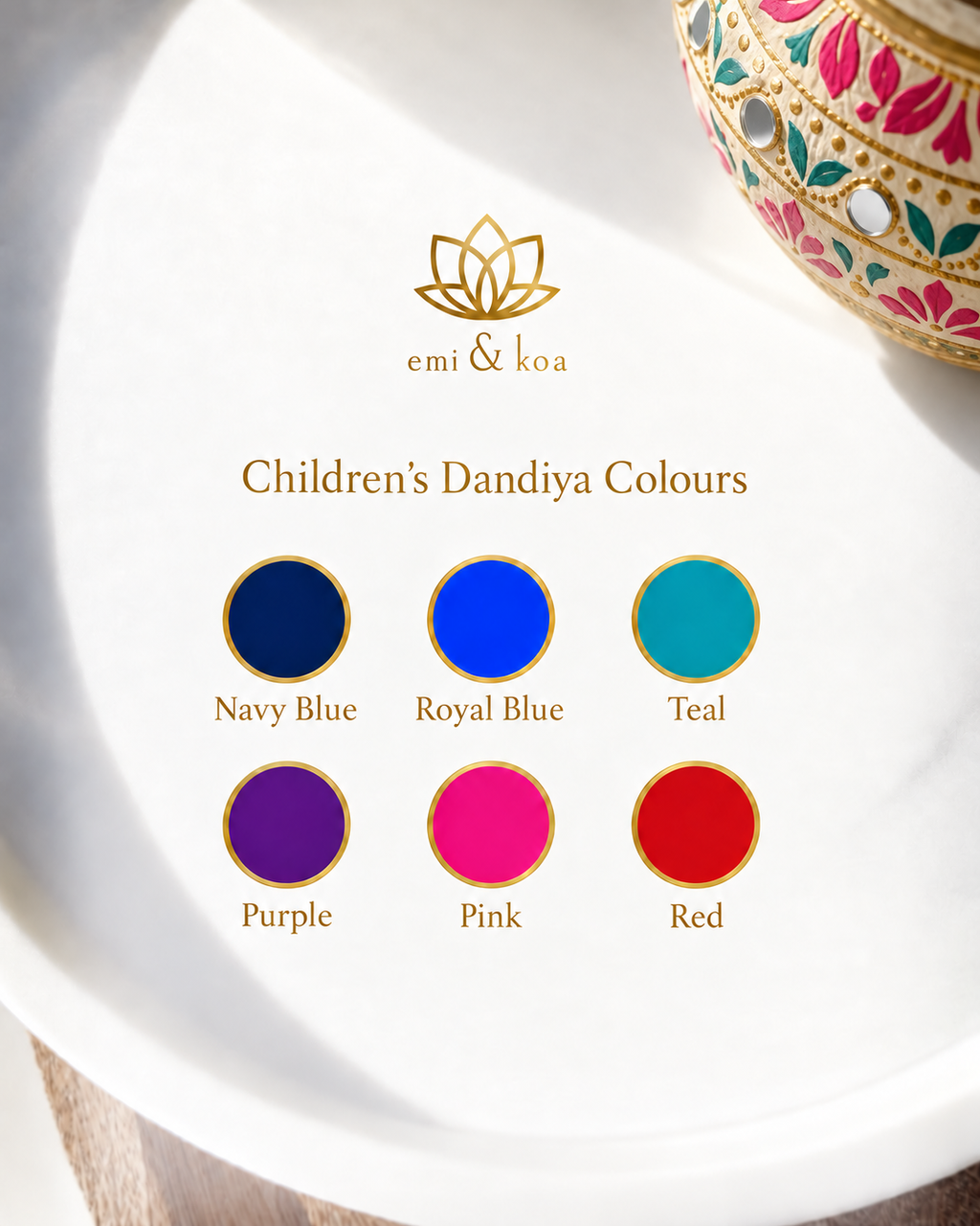 Children's Personalised Dandiya Sticks - Fuchsia Pink