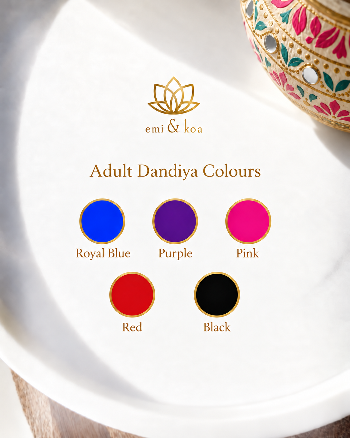 Adult's Personalised Dandiya Sticks - Red