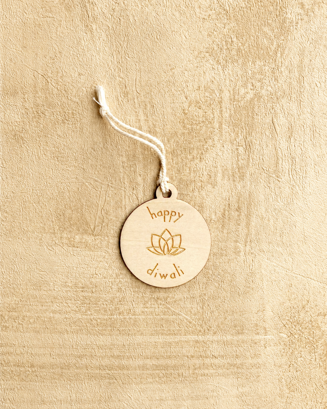 Happy Diwali Wooden Gift Tag