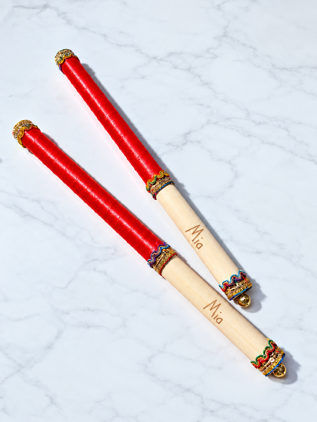 Children's Personalised Dandiya Sticks - Red