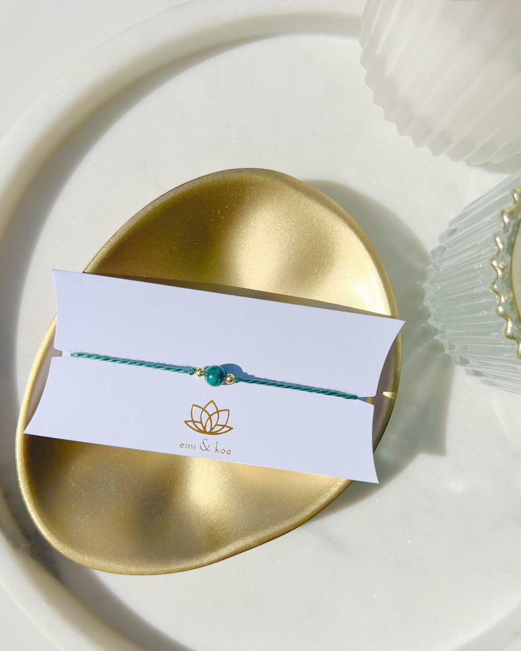 Natural Chrysocolla Rakhi
