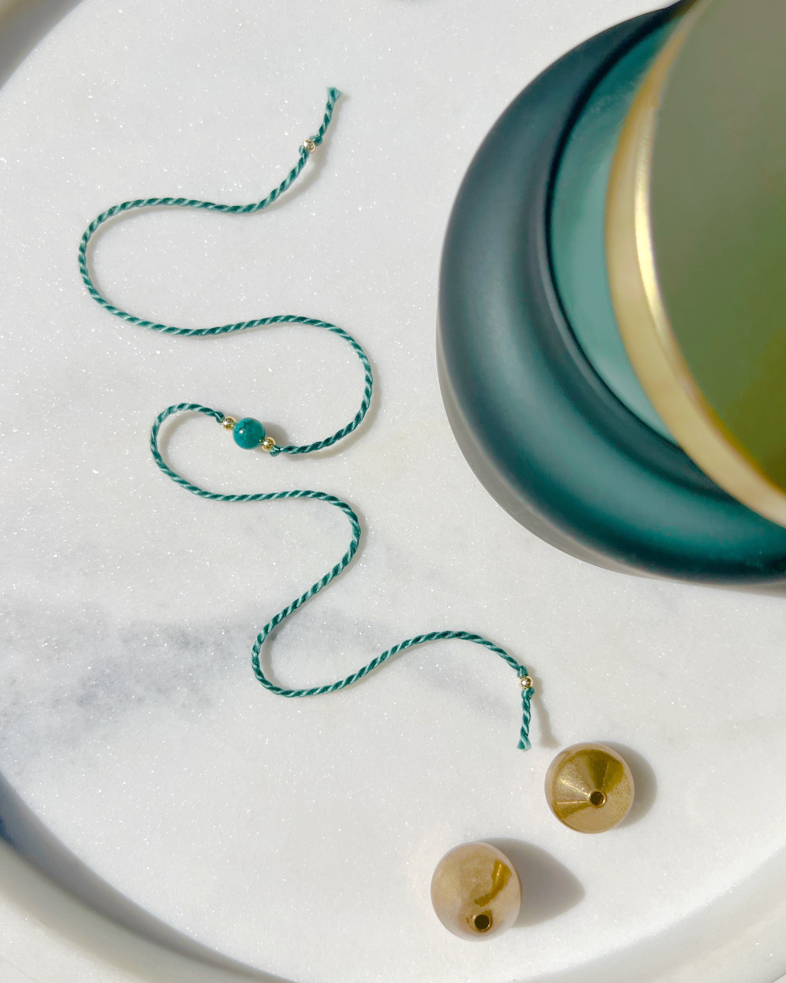 Natural Chrysocolla Rakhi