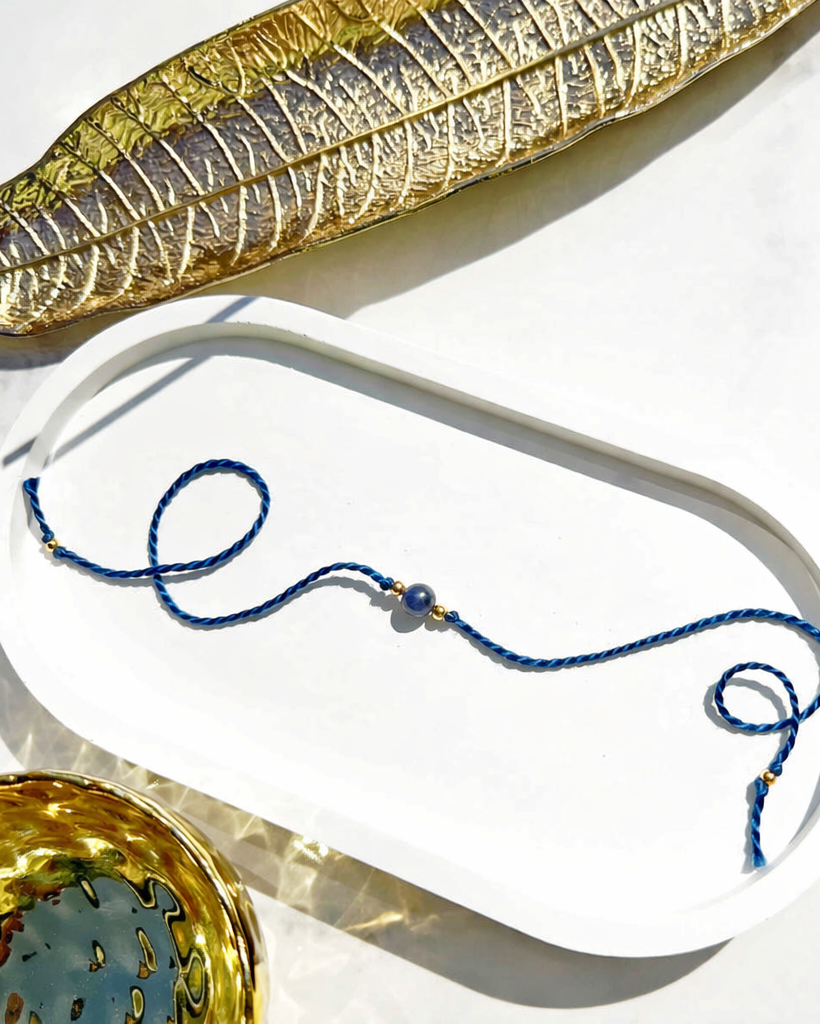 Natural Sodalite Handmade Rakhi
