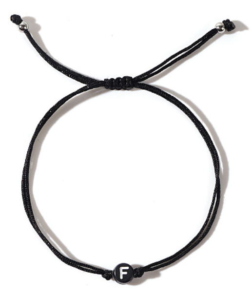 Men's Letter Adjustable String Bracelet - F