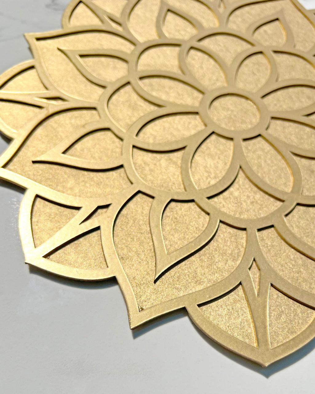 12" Diwali Flower Wooden Rangoli Kit