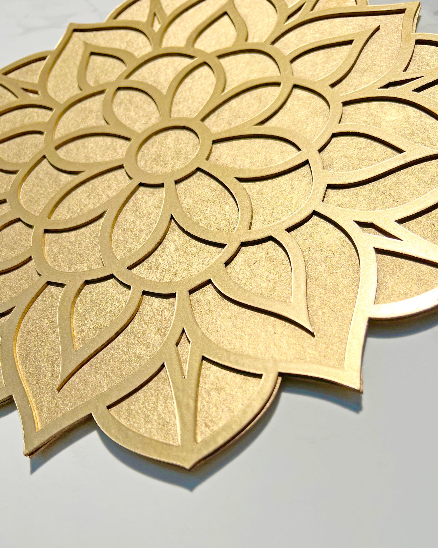 12" Diwali Flower Wooden Rangoli Kit