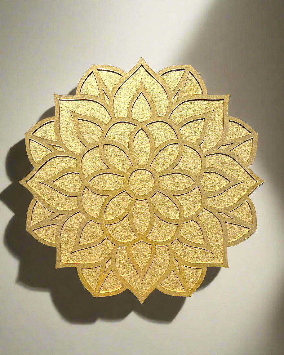 12" Diwali Flower Wooden Rangoli Kit