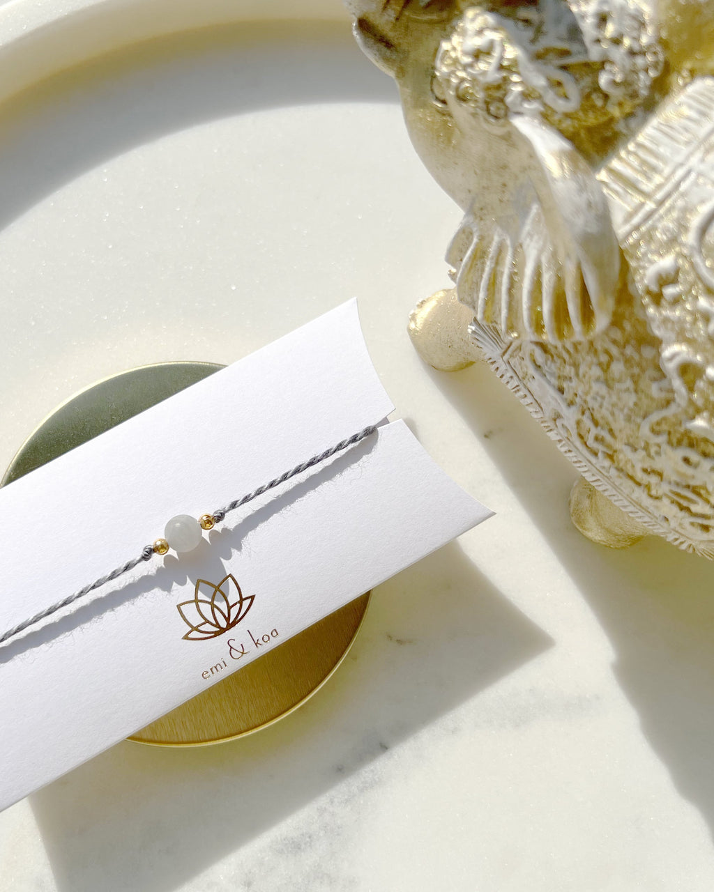 Natural Frosted Cloudy Quartz Rakhi