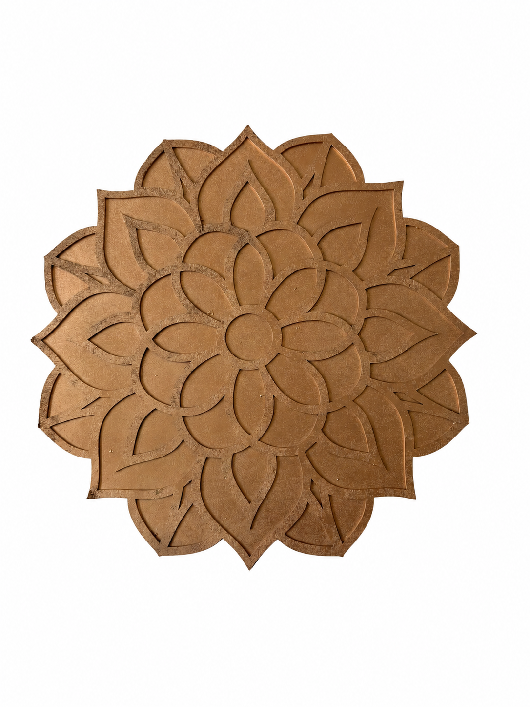 Perfectly Imperfect - 16” Flower Wooden Rangoli Tray Only