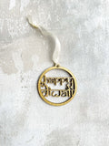 "Happy Diwali" Gold Wooden Gift Tag ✨