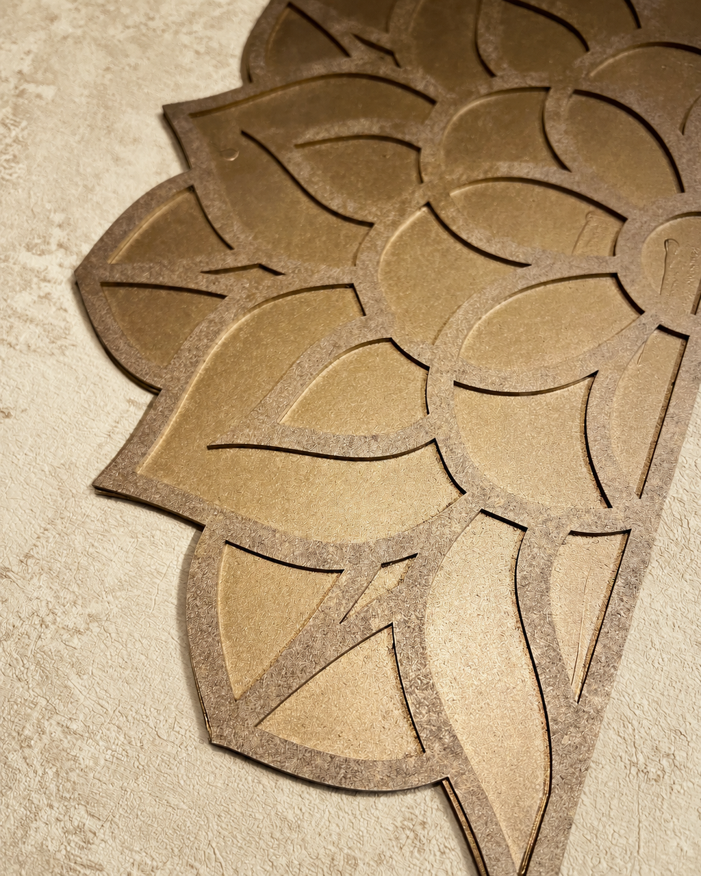 16" x 8" Flower Border Wooden Rangoli Kit