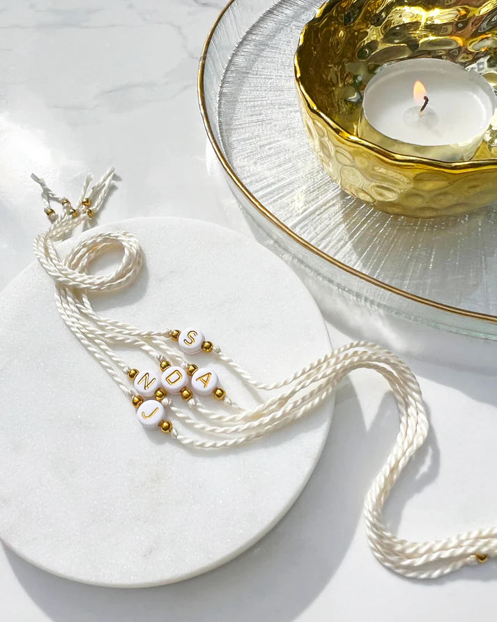 Initial - Round Bead Rakhi 🔤