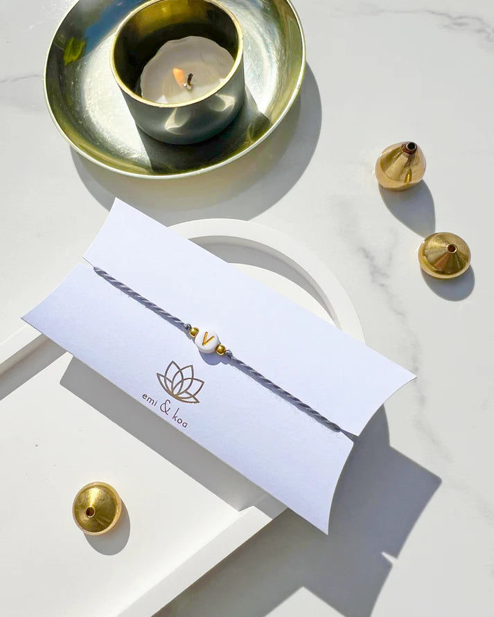 Initial - Round Bead Rakhi 🔤