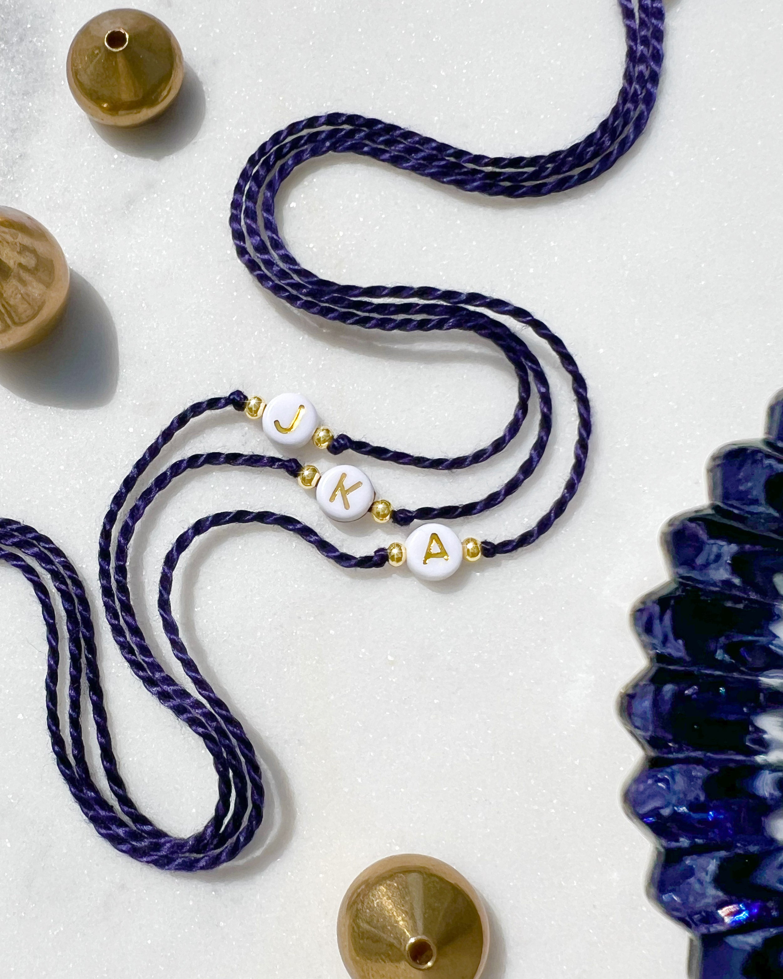Initial - Round Bead Rakhi 🔤