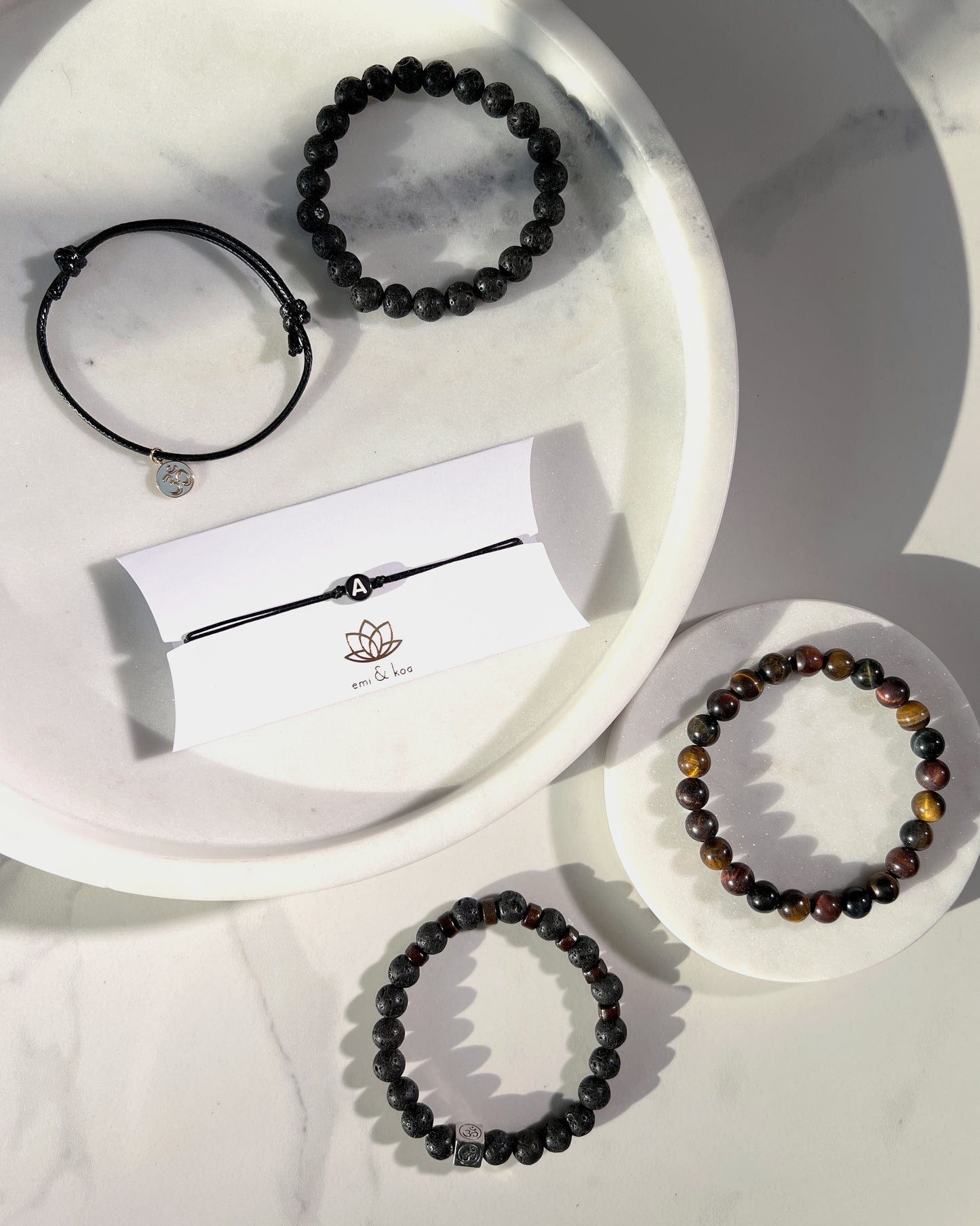 Men's Letter Adjustable String Bracelet - T