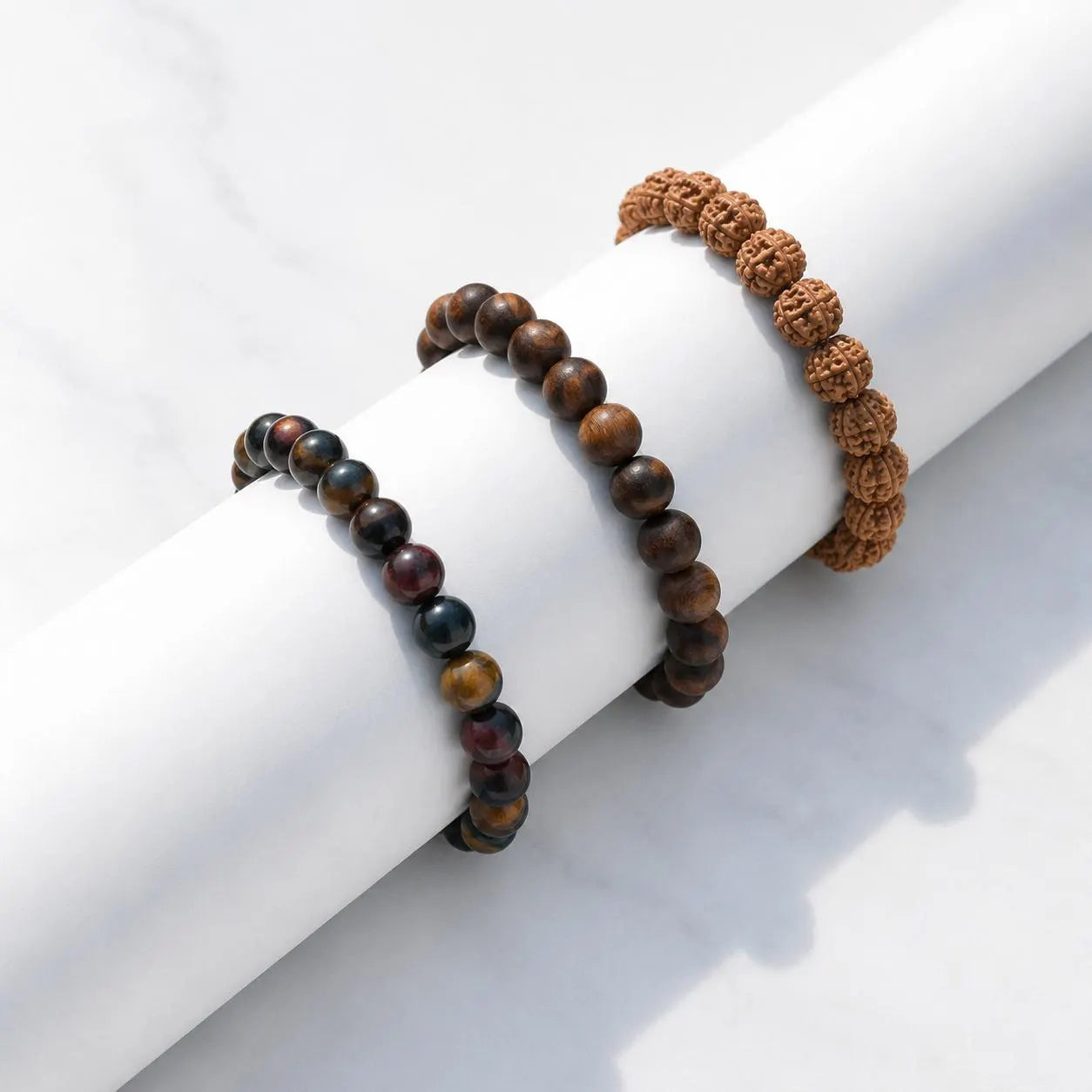 Natural Wood Bead Bracelet