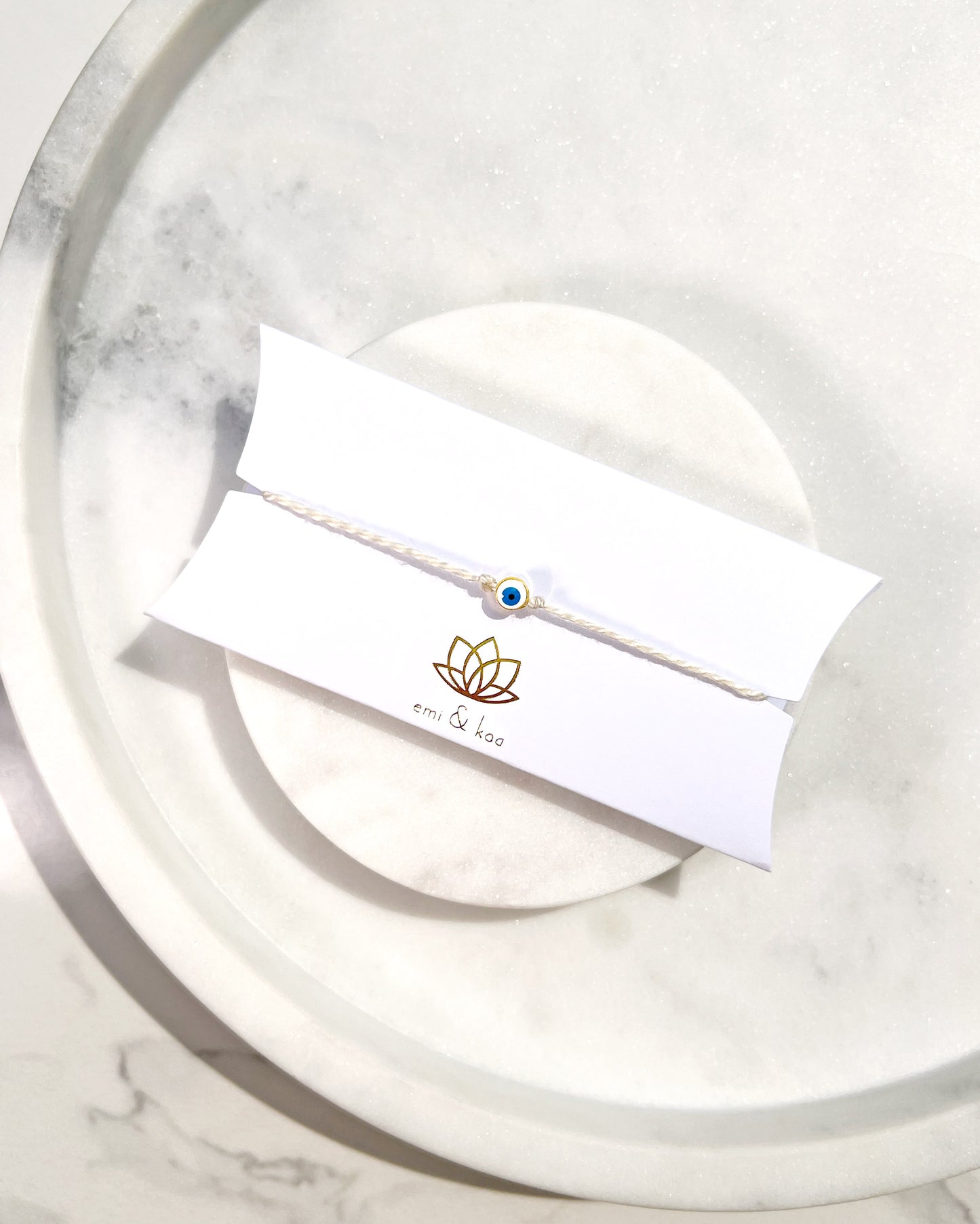 Mini White and Blue Evil Eye Rakhri 🧿