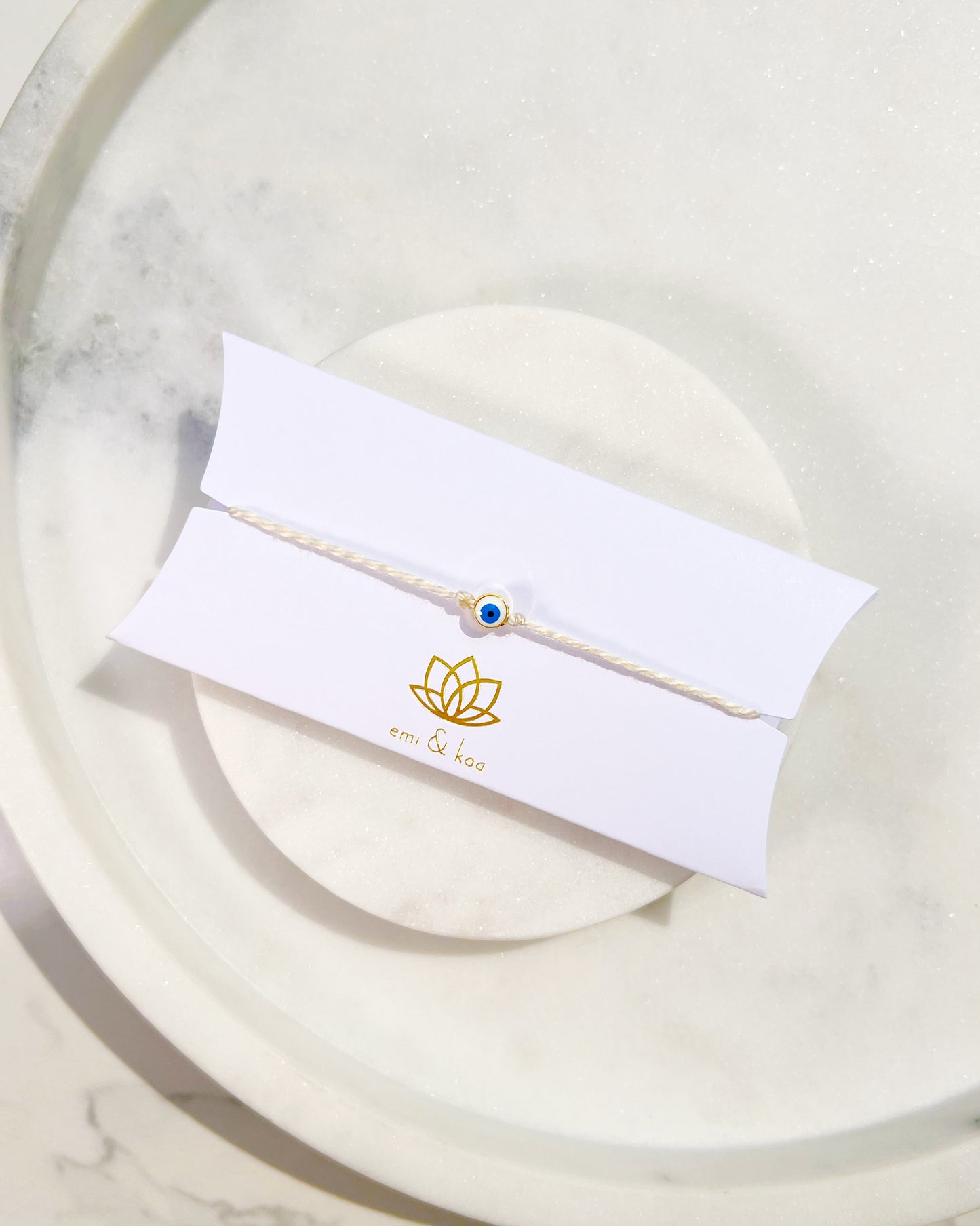 Mini White and Blue Evil Eye Rakhri 🧿