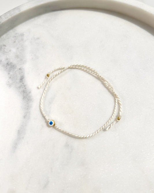 Mini White and Blue Evil Eye Rakhri 🧿