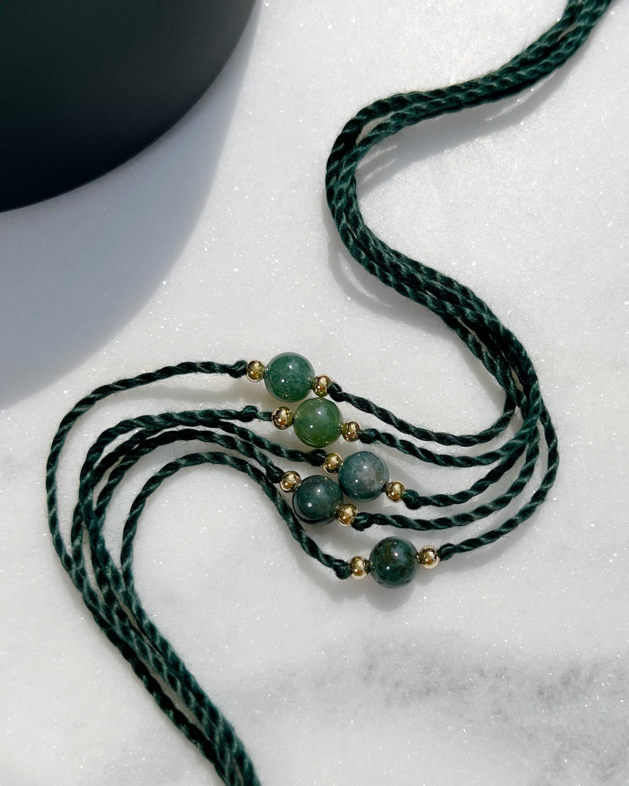 Natural Moss Agate Rakhi
