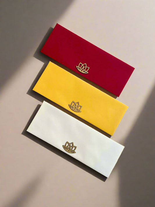 Paper Money Gifting Envelopes with Wooden Lotus 🪷