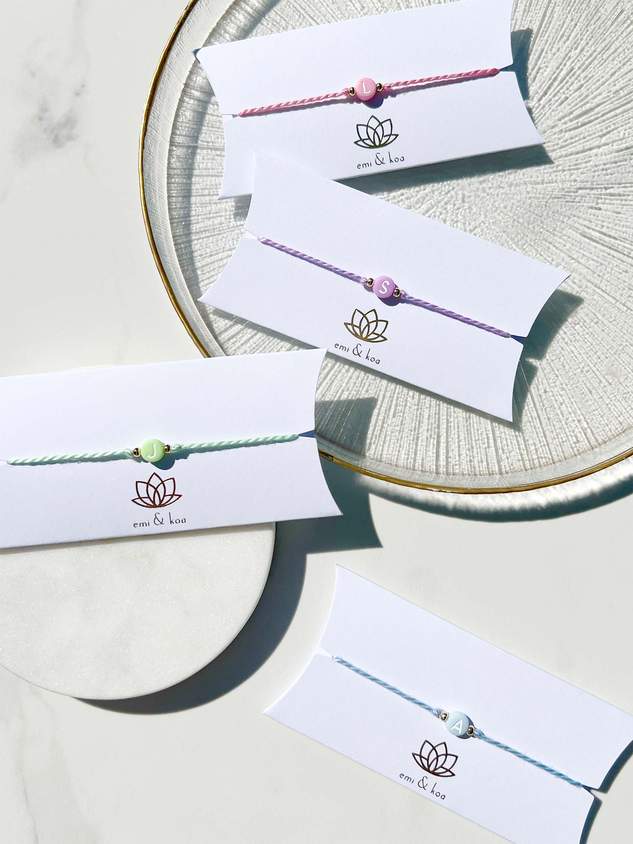 Pastel Blue Initial Rakhi