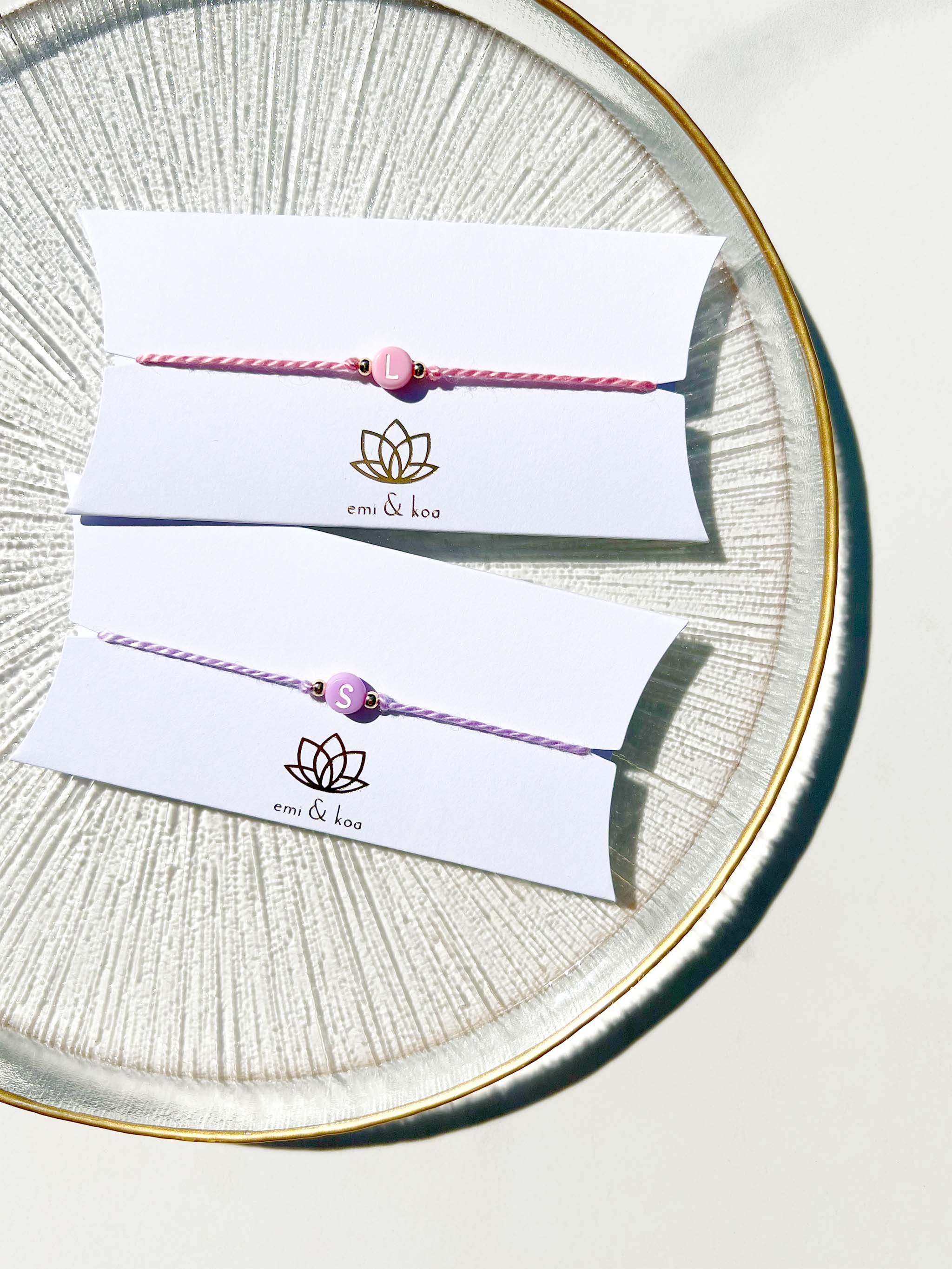 Pastel Lilac Initial Rakhi