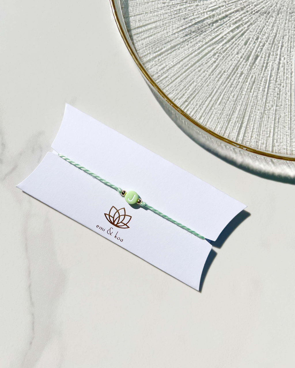 Pastel Mint Green - Initial Rakhi