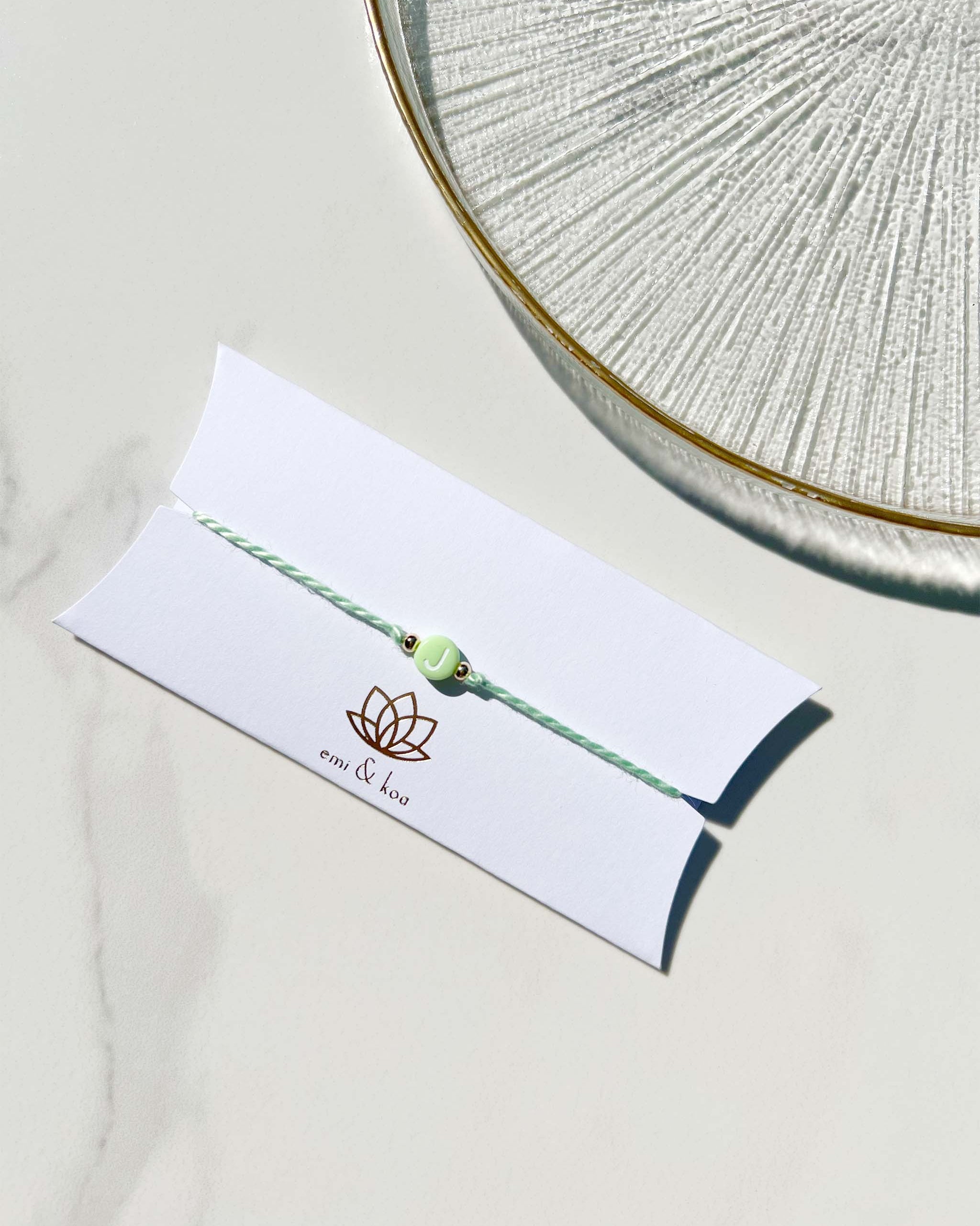 Pastel Mint Green - Initial Rakhi