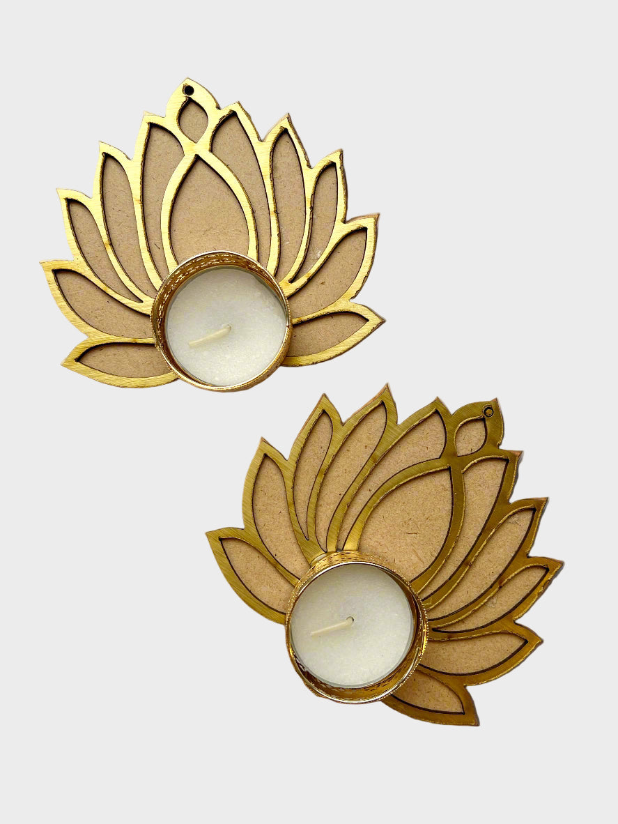 Perfectly Imperfect - Lotus Rangoli Tealight Twin Set 🪷