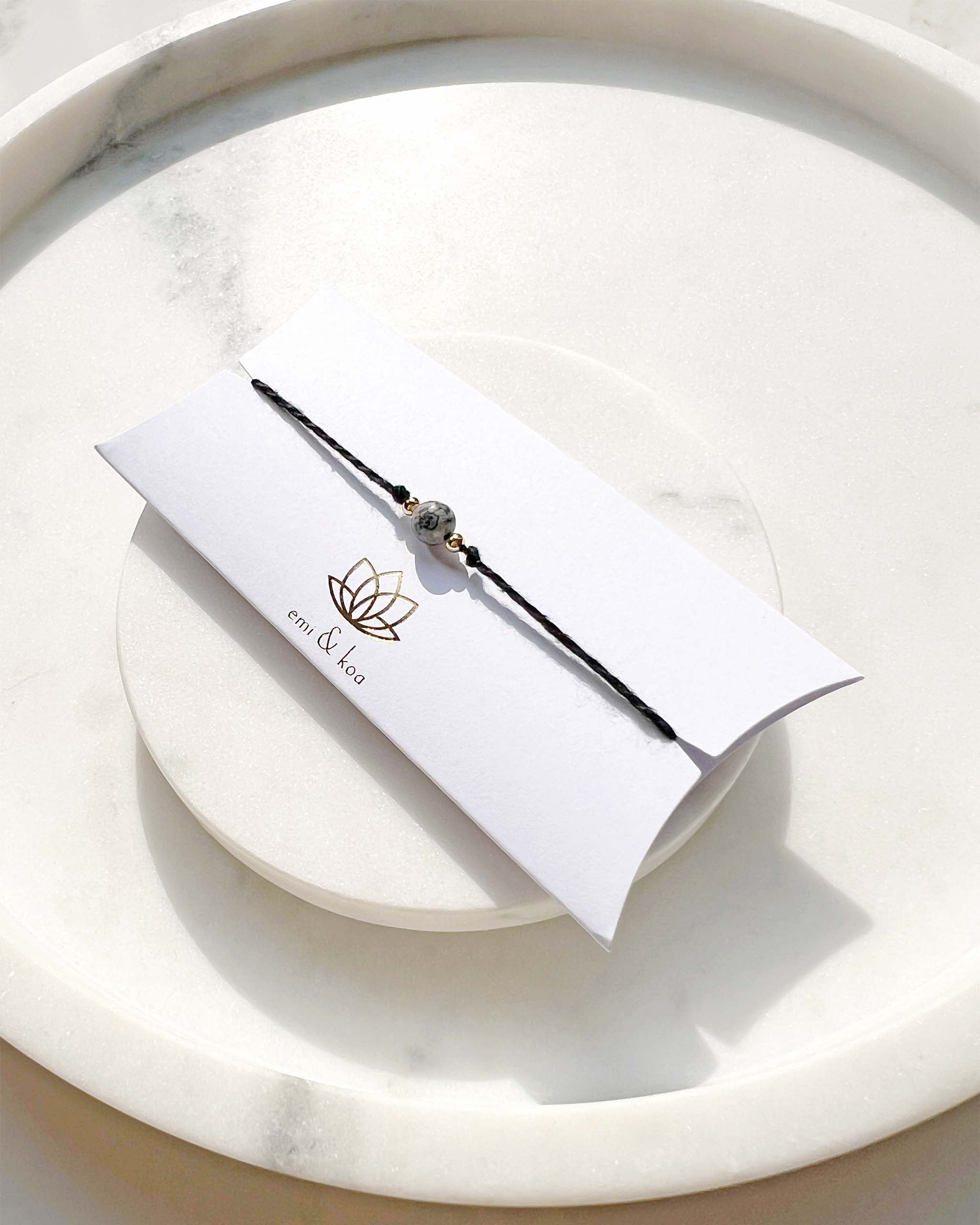 Natural Frosted Picasso Jasper Rakhi