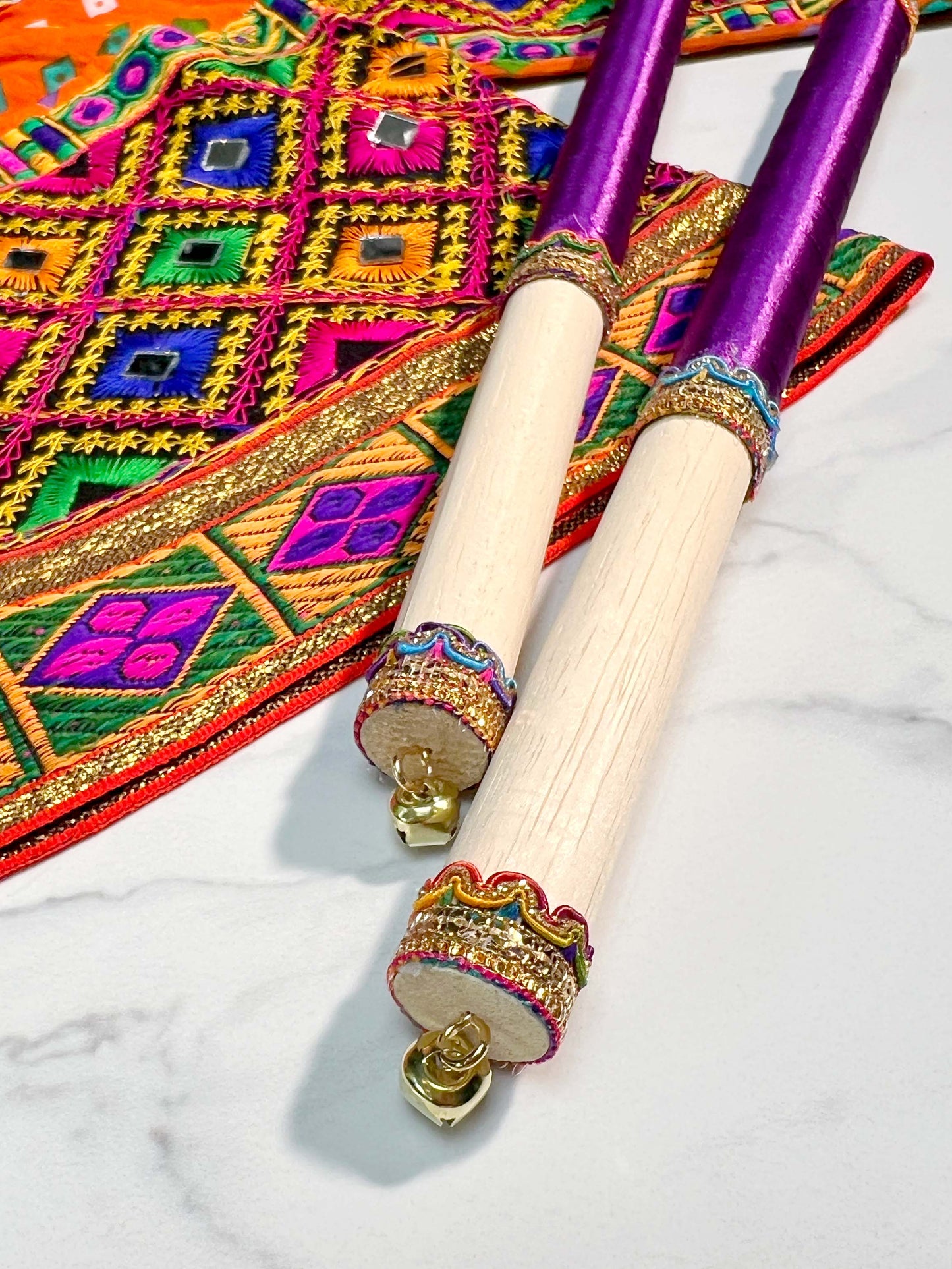 Children's Personalised Dandiya Sticks - Purple 💜