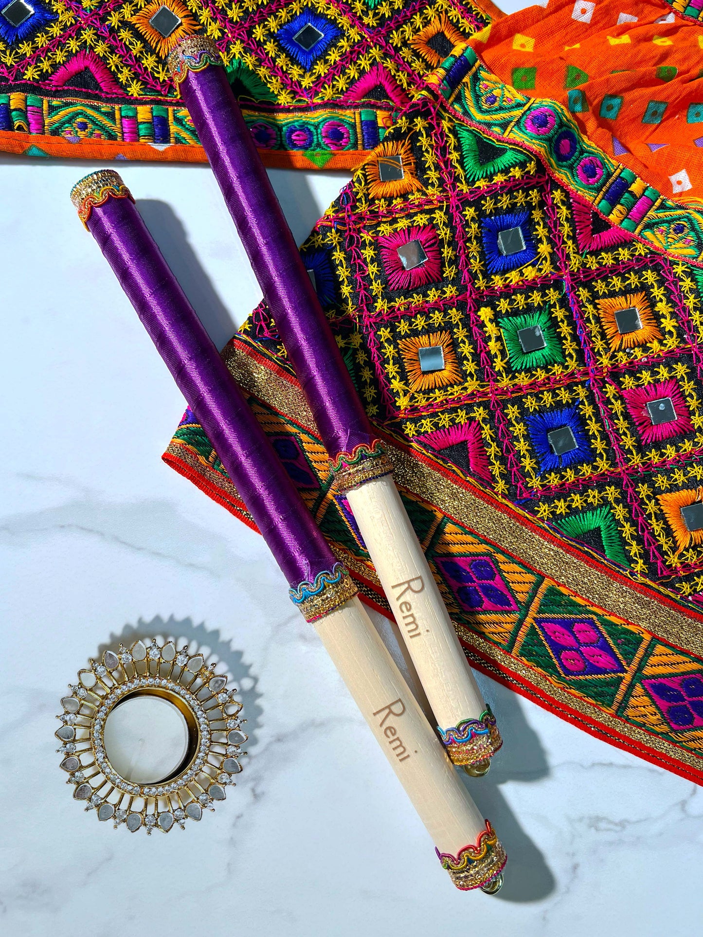 Children's Personalised Dandiya Sticks - Purple 💜