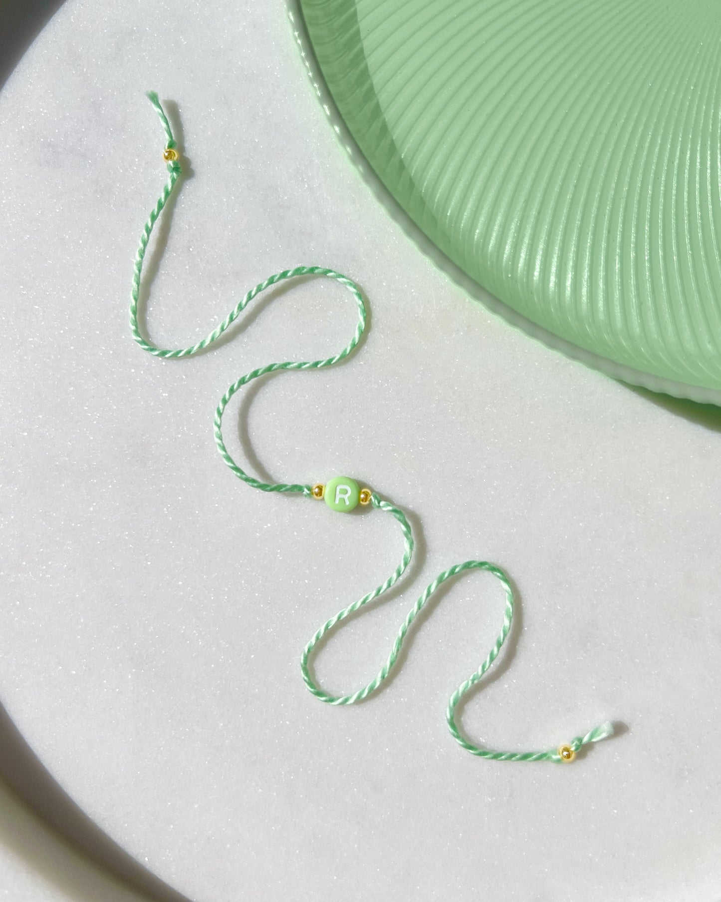 Pastel Mint Green Initial Rakhi 💚