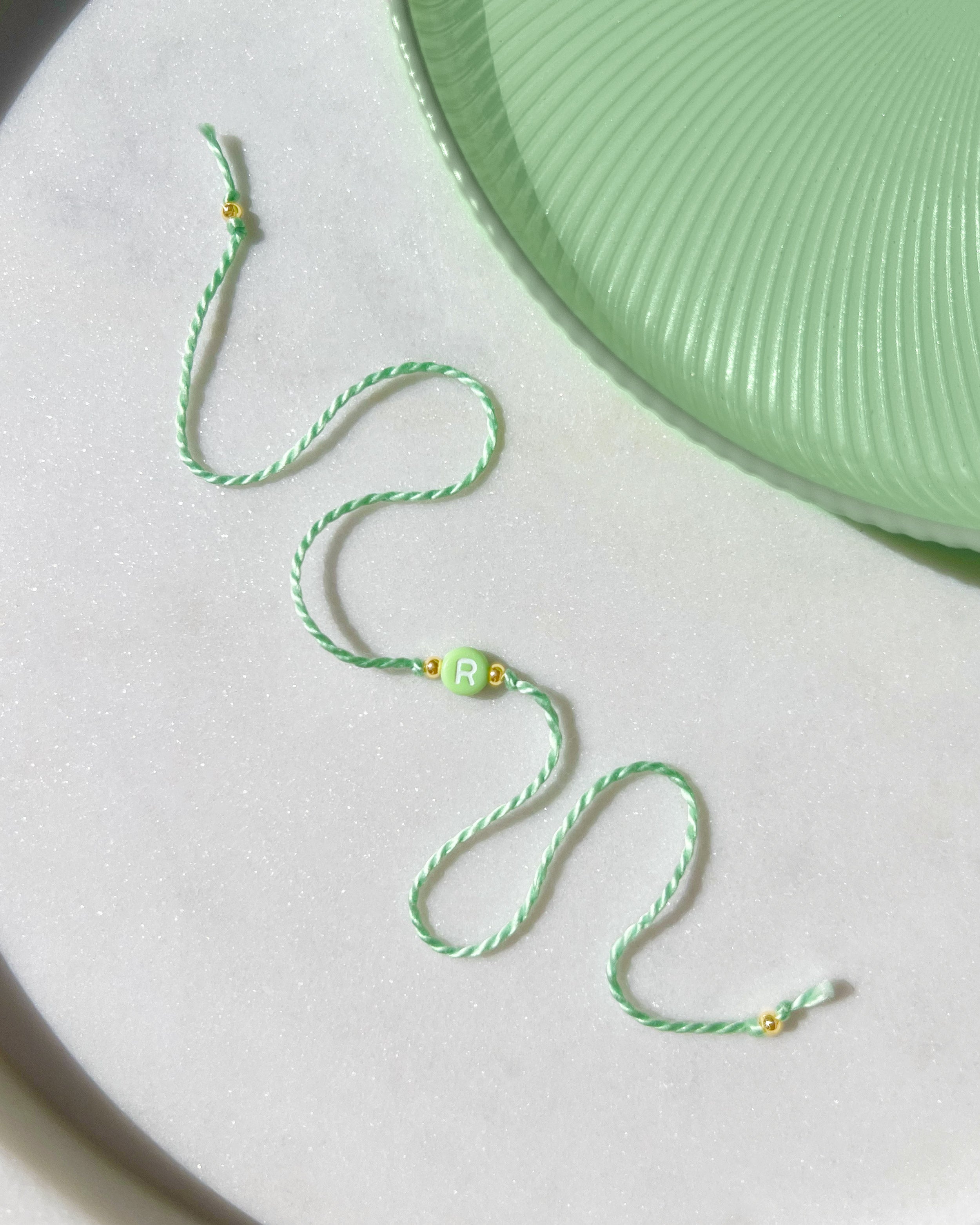 Pastel Mint Green - Initial Rakhi