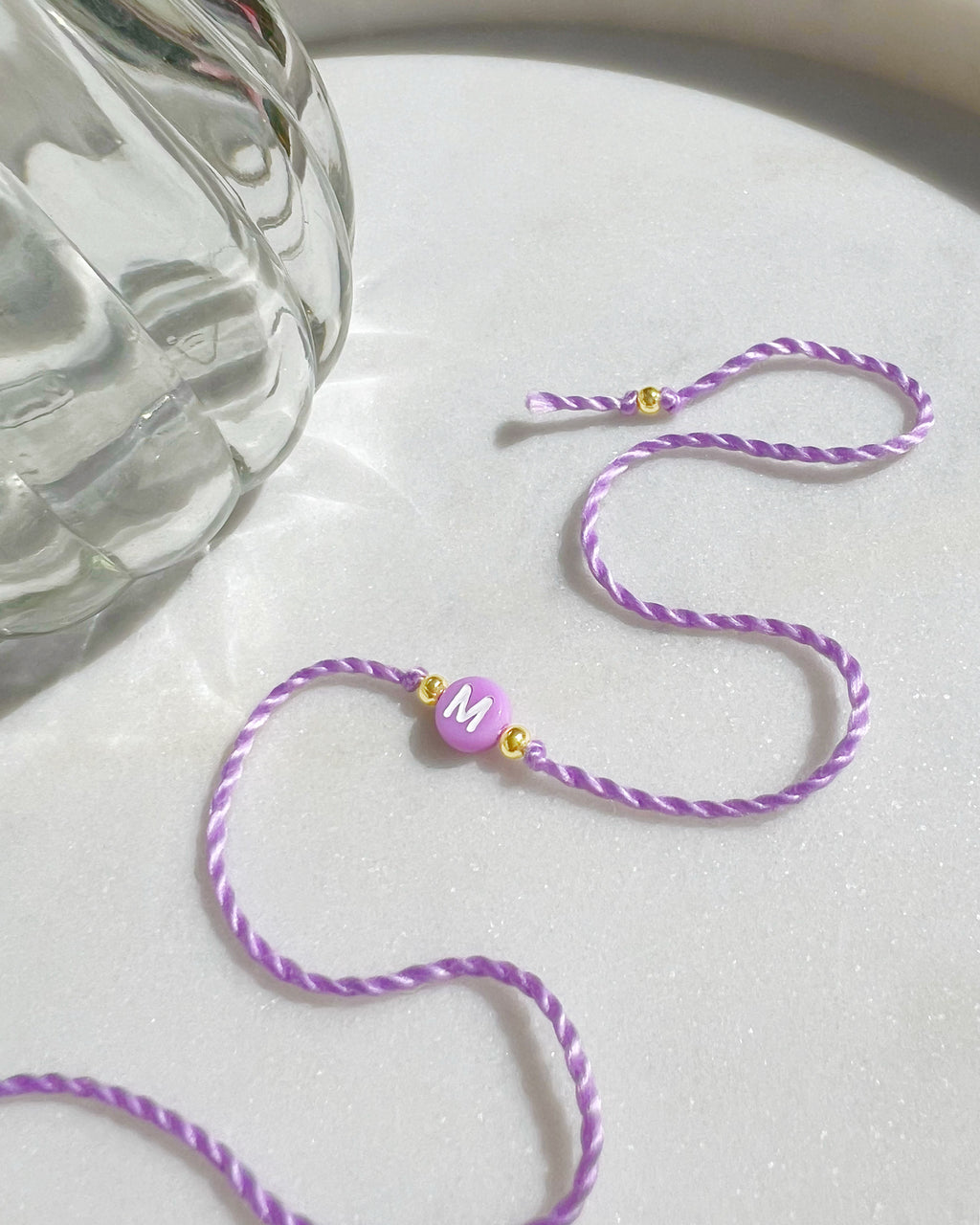 Pastel Lilac Initial Rakhi