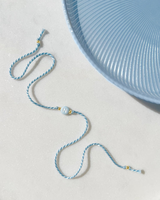 Pastel Blue Initial Rakhi 🩵