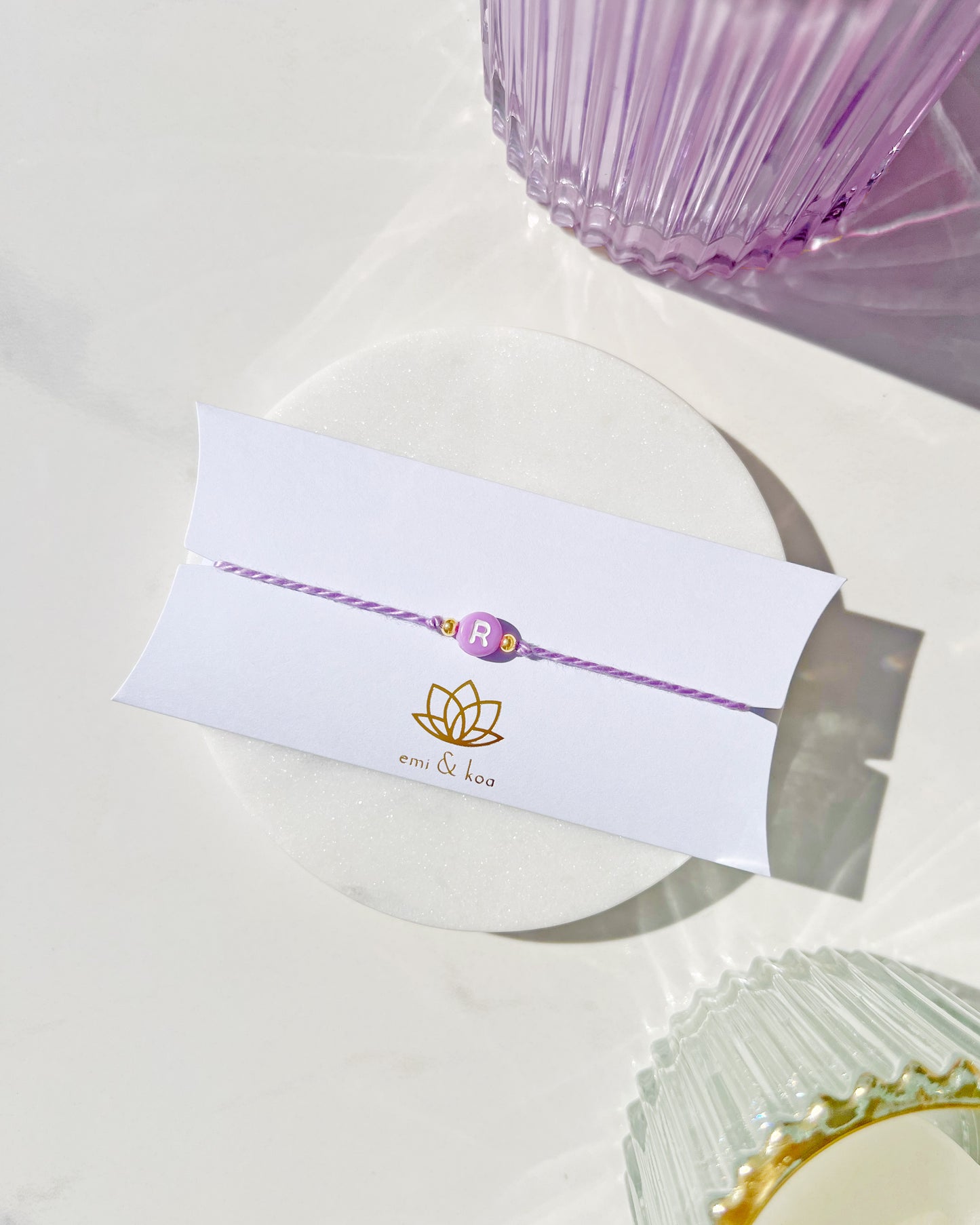 Pastel Lilac Initial Rakhi 💜