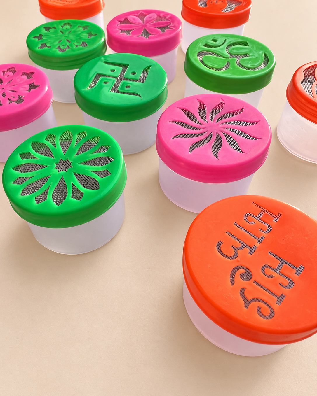 Rangoli Stencil Pots Pack of 4